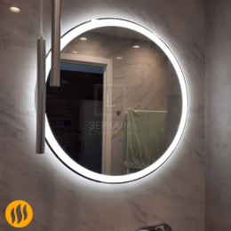 Круглое зеркало в ванну с подсветкой и антизапотеванием Латина
