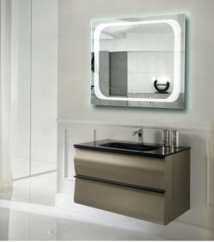 Зеркало в ванную комнату с подсветкой Атлантик 70х70 см
